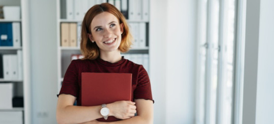 An employee who is happy at their job