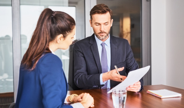 Recruiter interviewing a candidate