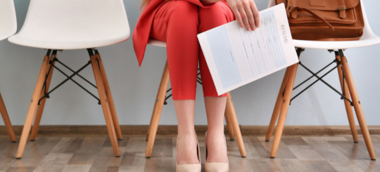 Candidate waiting for a job interview